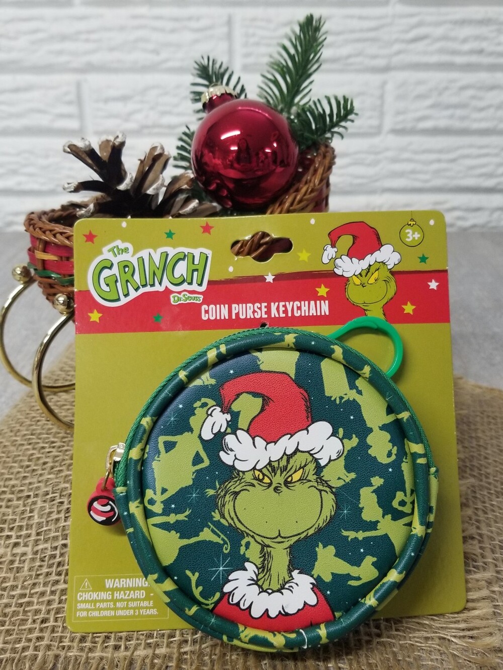 The Grinch Coin Purse Keychain